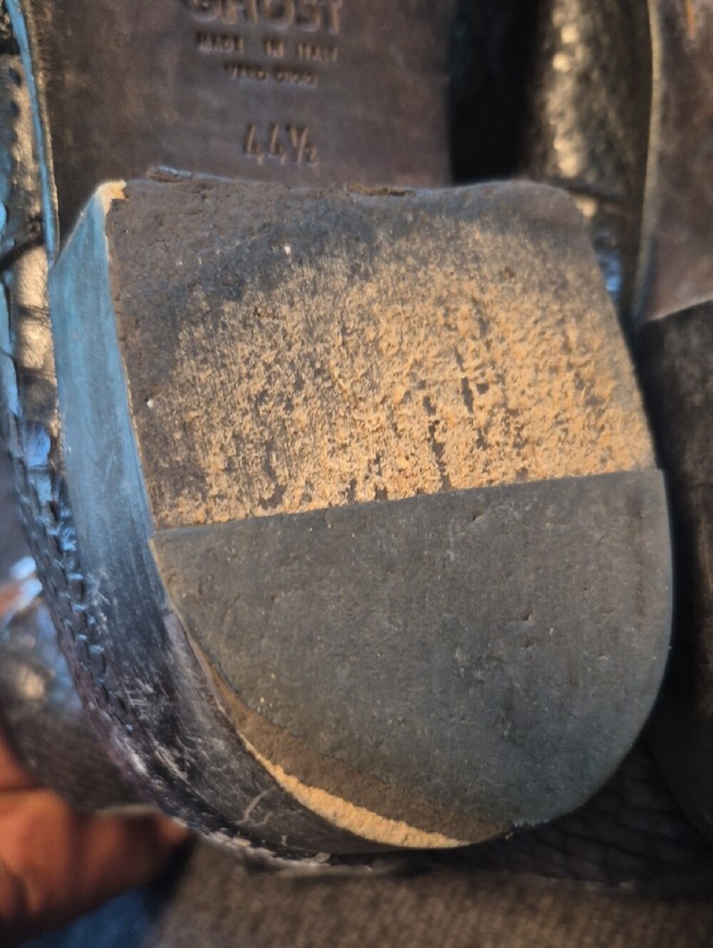 Men's Black Textured Chukka Boots with Side Zip - Picture 8 of 13